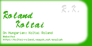 roland koltai business card